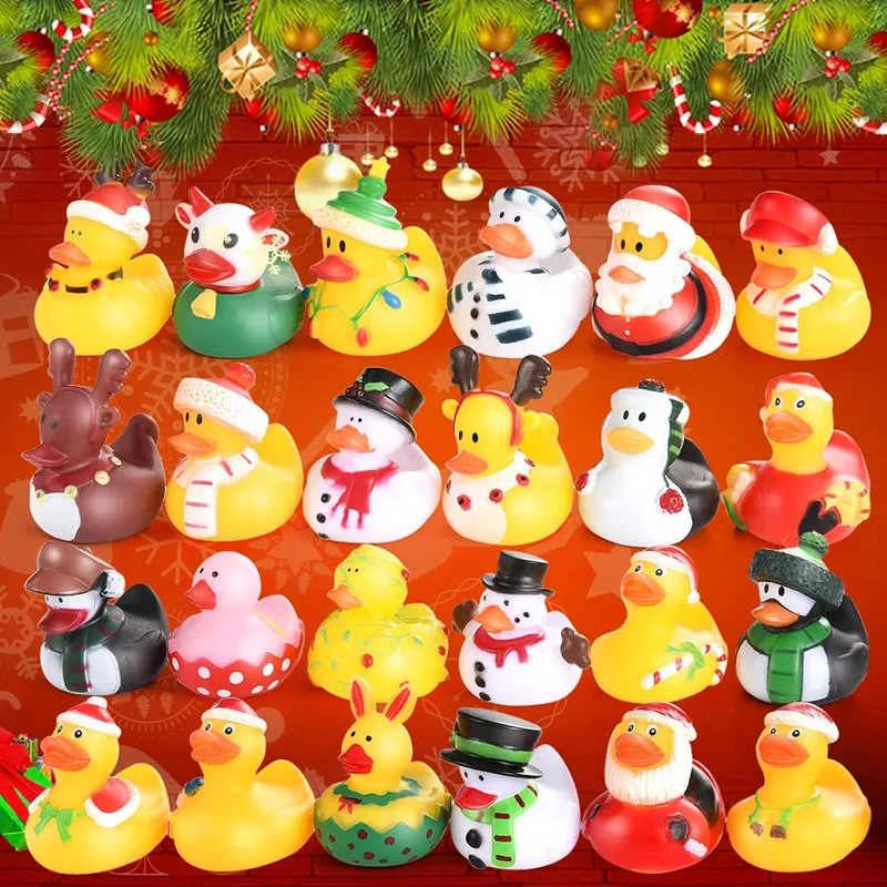 Christmas  Rubber Ducks Baby Showers Accessories Mini Bunny Duckies Bath Toys  Christmas Basket Stuffers and Party Favors