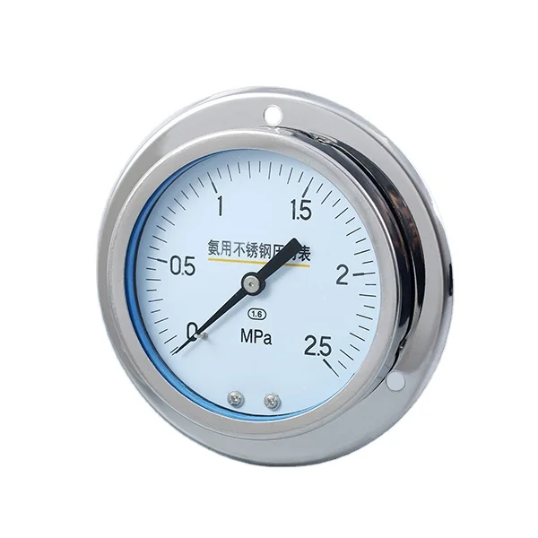 mini 100mm China Axial with edge stainless steel ammonia pressure gauge stainless steel