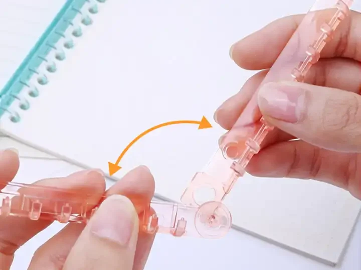 Scissor style loose leaf ring scissor clip 26 holes B5 20 holes A5 binding ring porous replacement core detachable