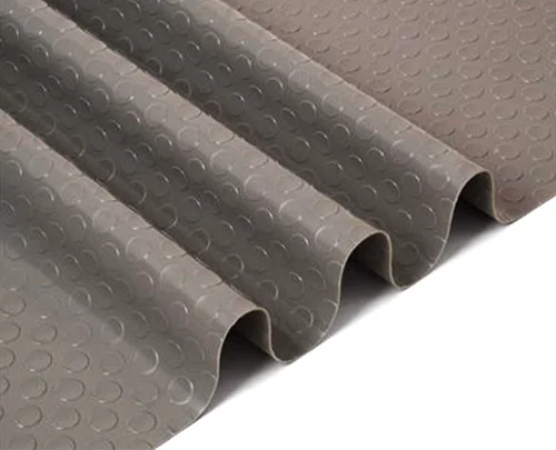 Black Wearable Coin Grip Anti Slip Pvc Flooring Garage Floor Mat For Warehouse