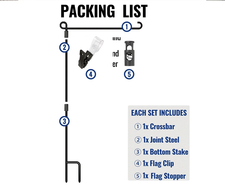 High quality waterproof black metal outdoor yard lawn garden flagpole