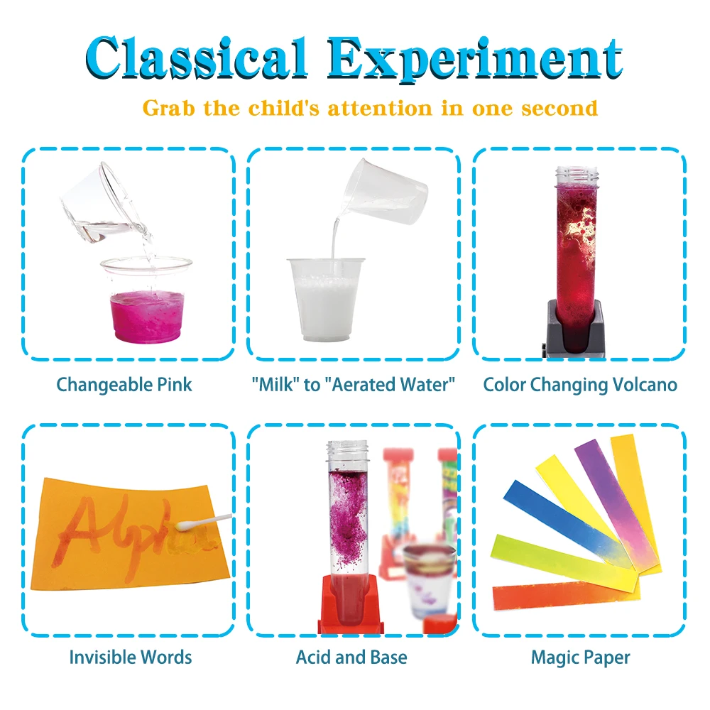 Amazing STEAM Toys for Kids Gifts Playing Color Changing Chemical Reaction Science Lab Experiments Chemistry Kit