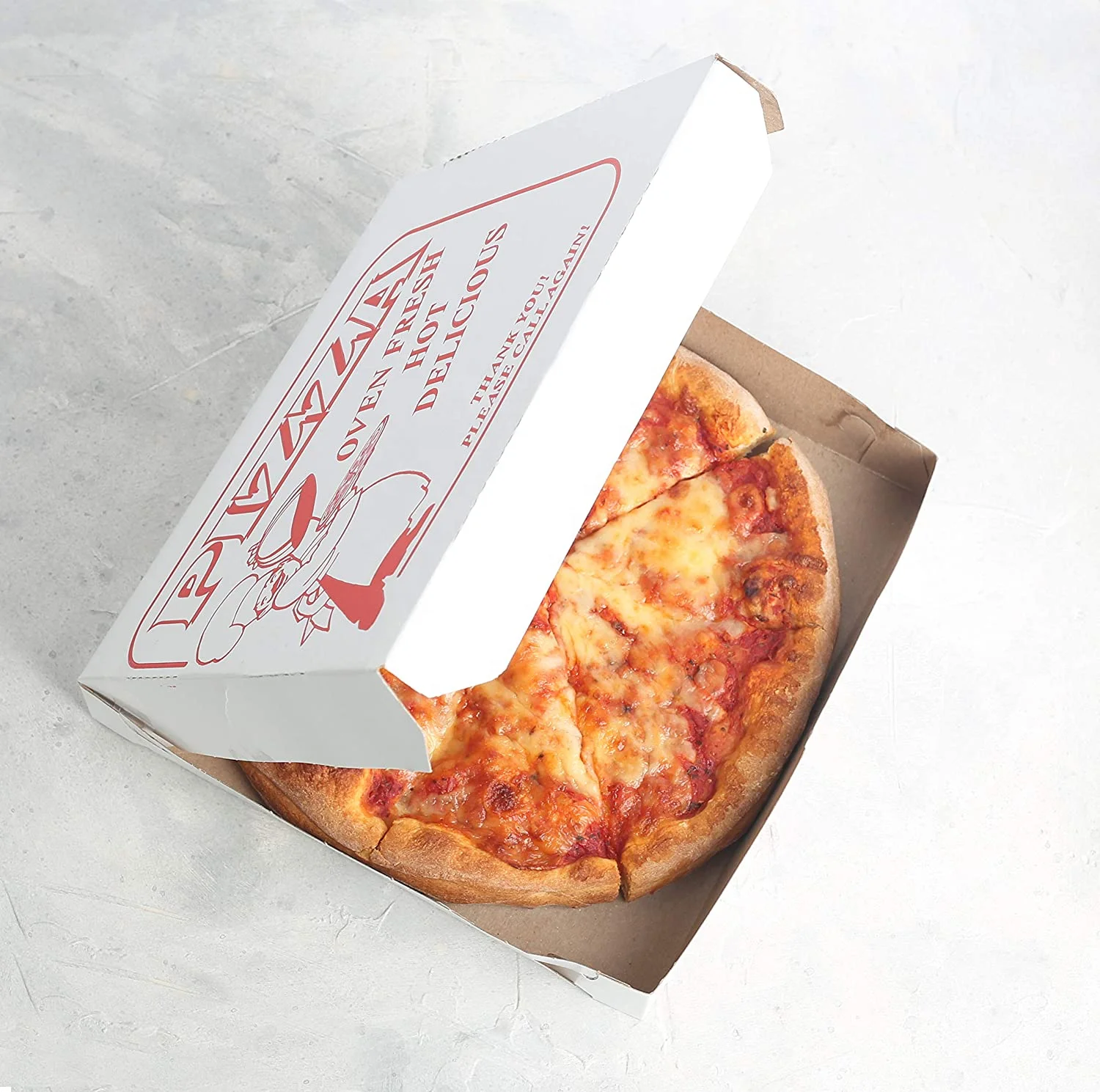 High-quality Corrugated Shipping Custom Logo Printing Recycle Food Boxes Custom Paper Packaging Box for Fresh Pizza Box