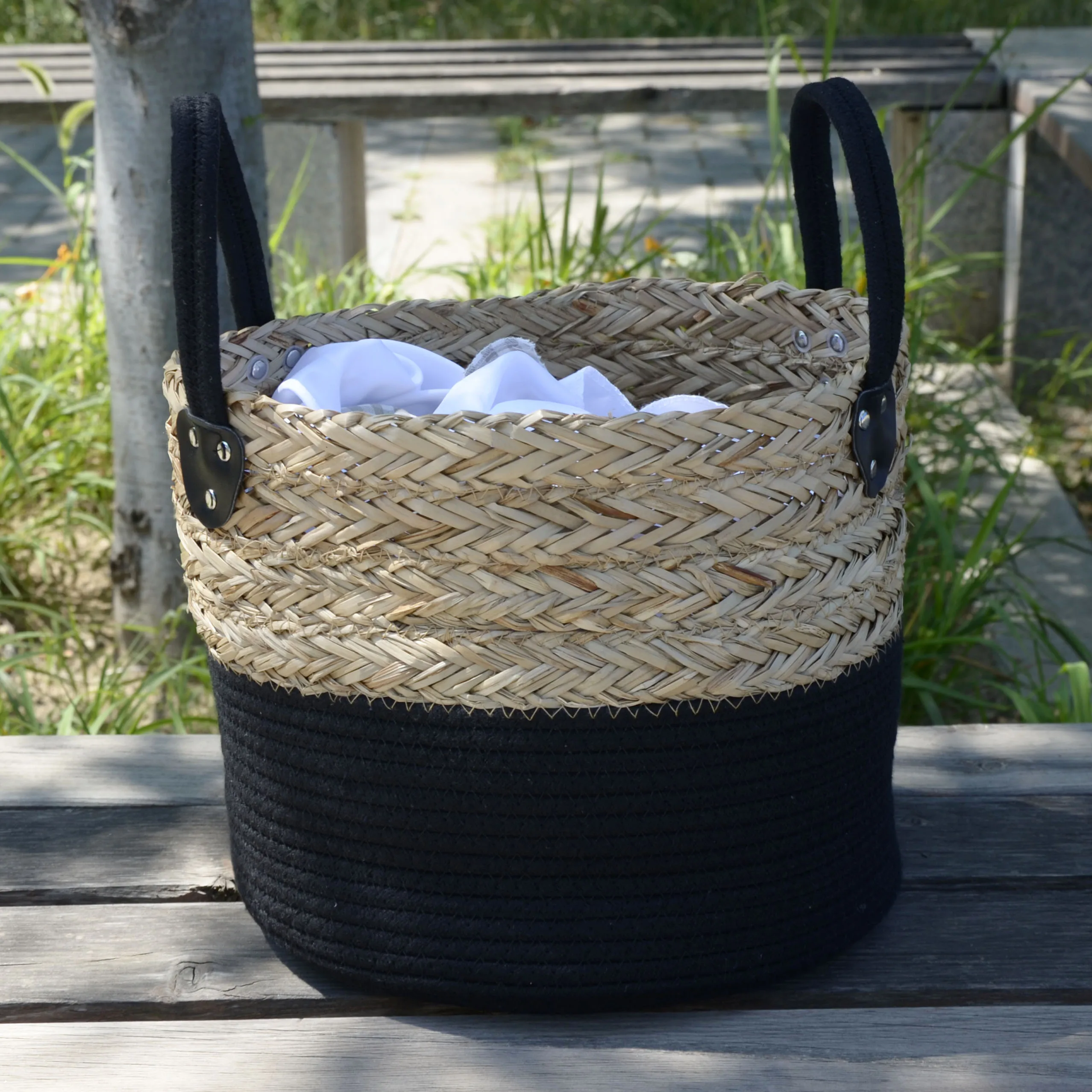 braided cotton rope for storage basket Multifunctional clothing storage towel blanket sundries laundry basket Dirty clothes