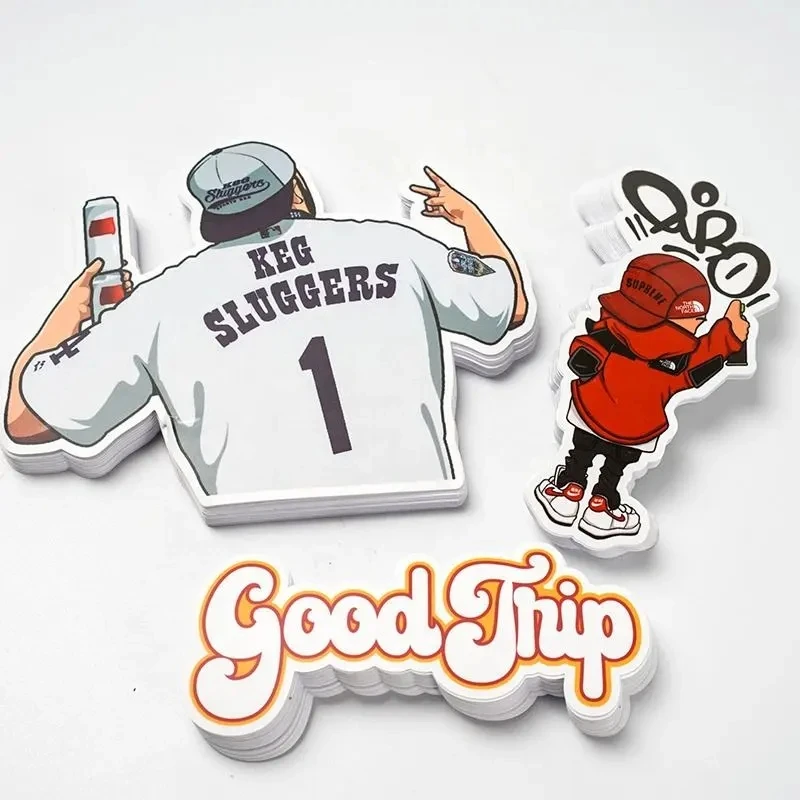 Пользовательские наклейки на заказ штампованные виниловые печать клейкая этикетка ПВХ логотип компании дизайн Мультяшные