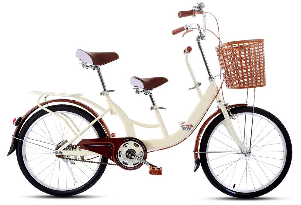 
Side-by-side/two/double seat bicycle/Travel/Public green bicycle double freewheel 