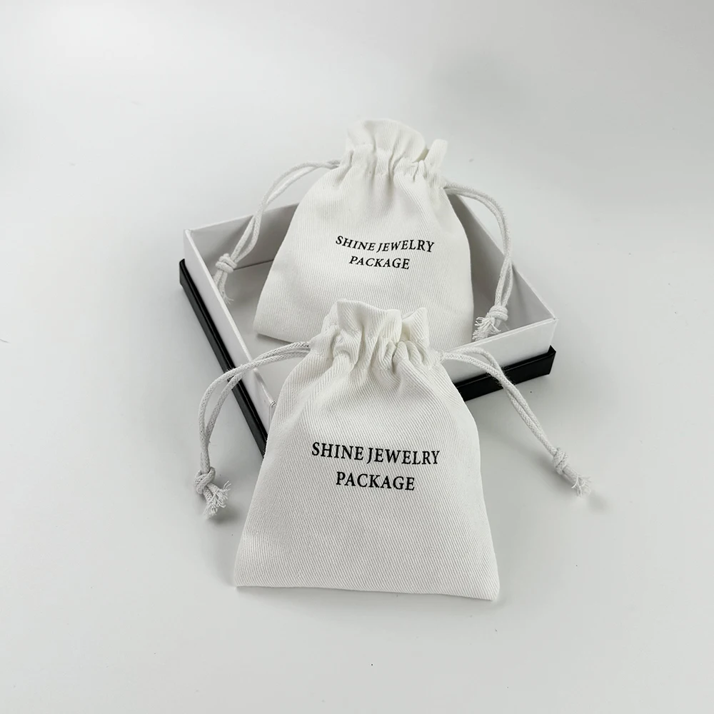 10*12 cm Beige Medium cotton canvas dust pouch organic jewellery drawstring pouch gift jewelry packaging bags
