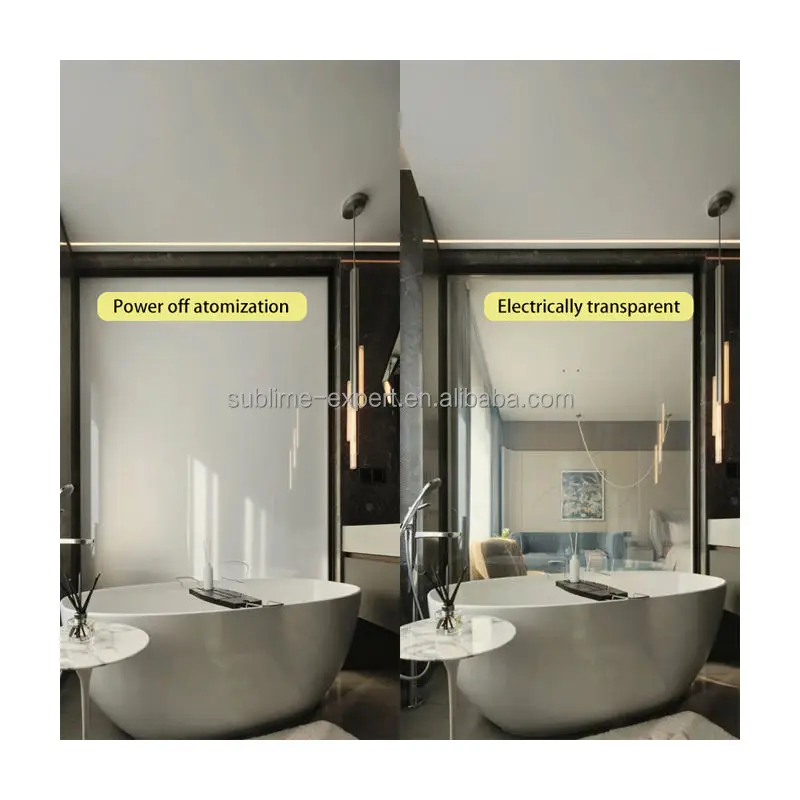 Electric Tint Dimming PDLC Film Smart Home Hotel Window Glass 91 PDLC Transparent Interior Door PDLC Smart Film For Shower Room