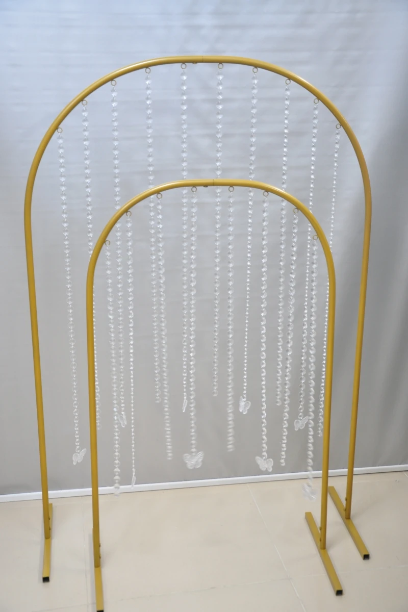 3size optional  Single tube arch planter Gold Metal Arch Wedding Garden  Arch trellis for Bridal Party Decoration