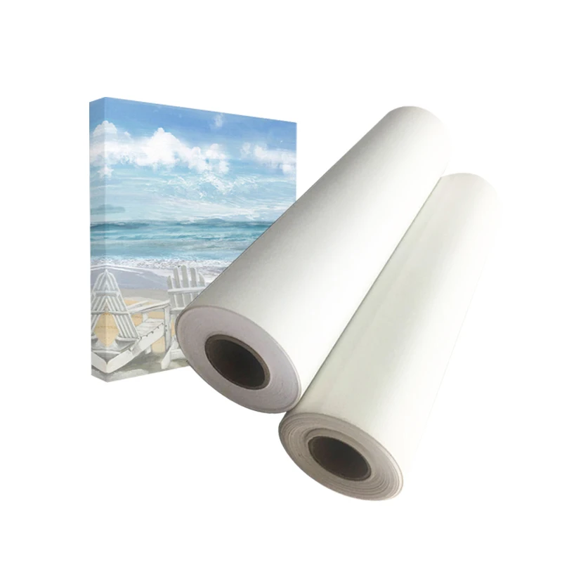 
Printable Blank Cotton Canvas For Plotter, 360gsm Digital Inkjet Printing PolyCotton Canvas Roll 