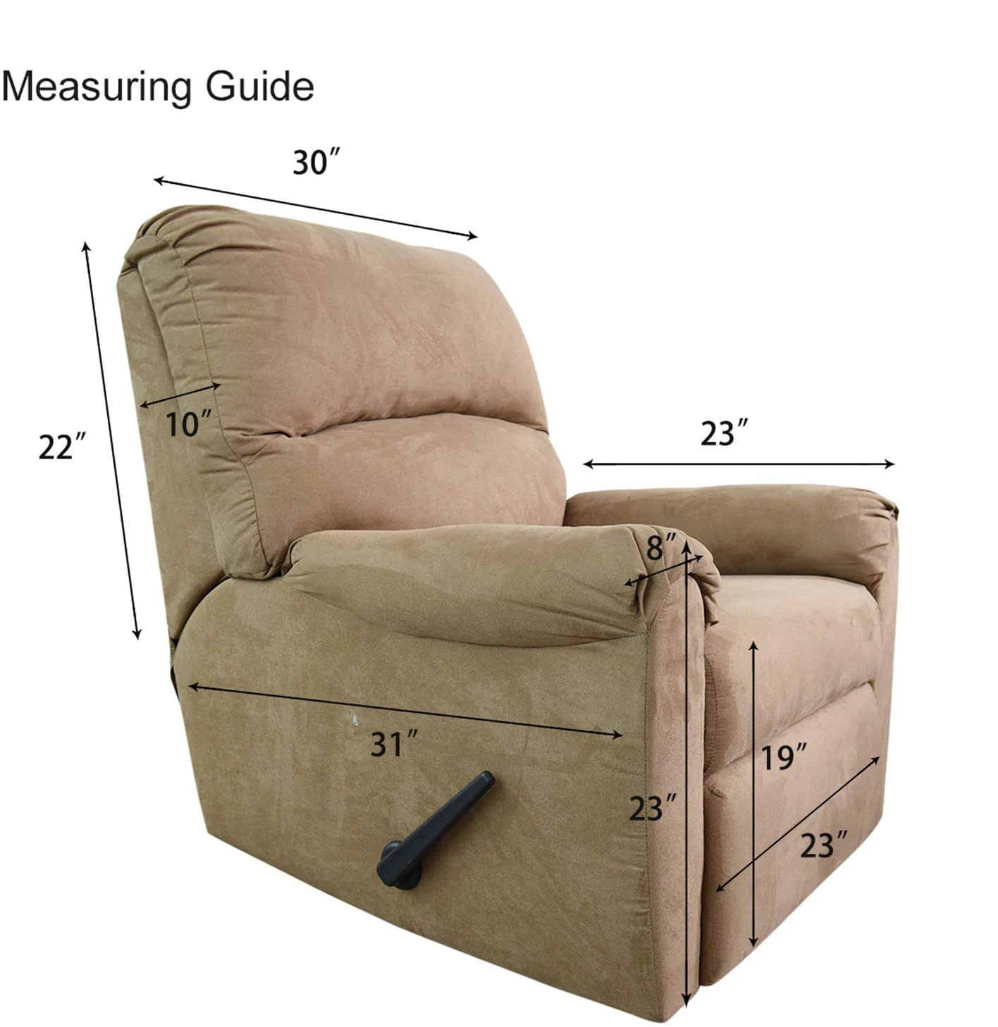 Thickened Fleece Recliner Protection Pad Non-slip Elastic Furniture Cover Recliner Stretch Sofa Cover