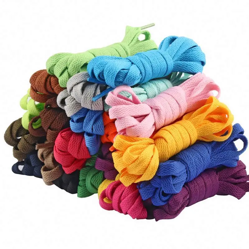 Low MOQ Manufacturing Classic Board Shoes Use Soft Long Flat Laces White Shoe Laces