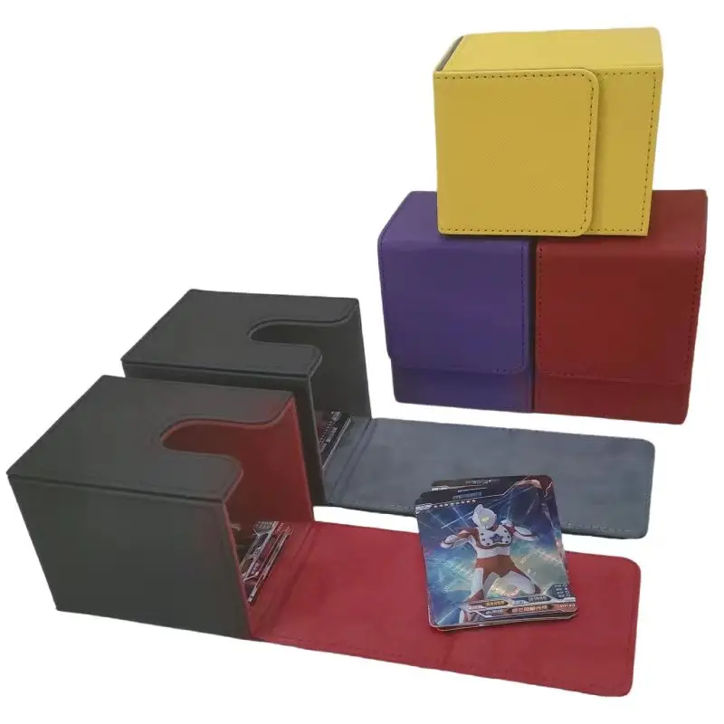Custom Holder Pu Leather TCG MTG Yugioh Game Cards Deck Box Board Game Card Box Trading Card Storage Box