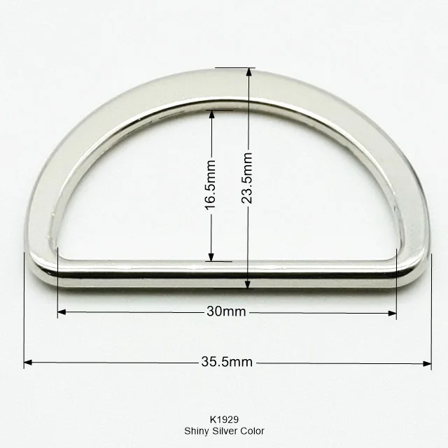 30mm Flat alloy D ring metal D ring