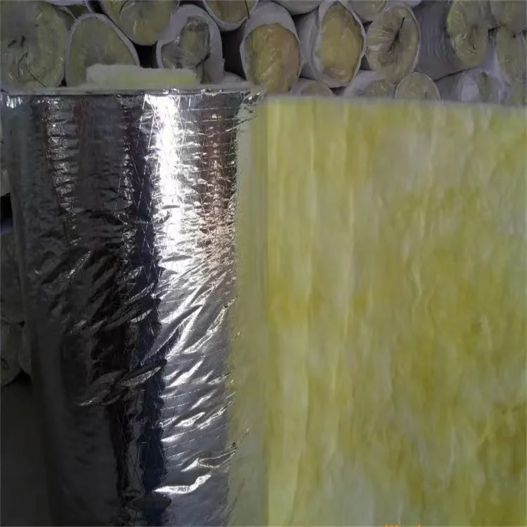 Glass wool Roll Fiber Glass Wool With Aluminium Foil Roof Insulation Thermal Insulation Blanket