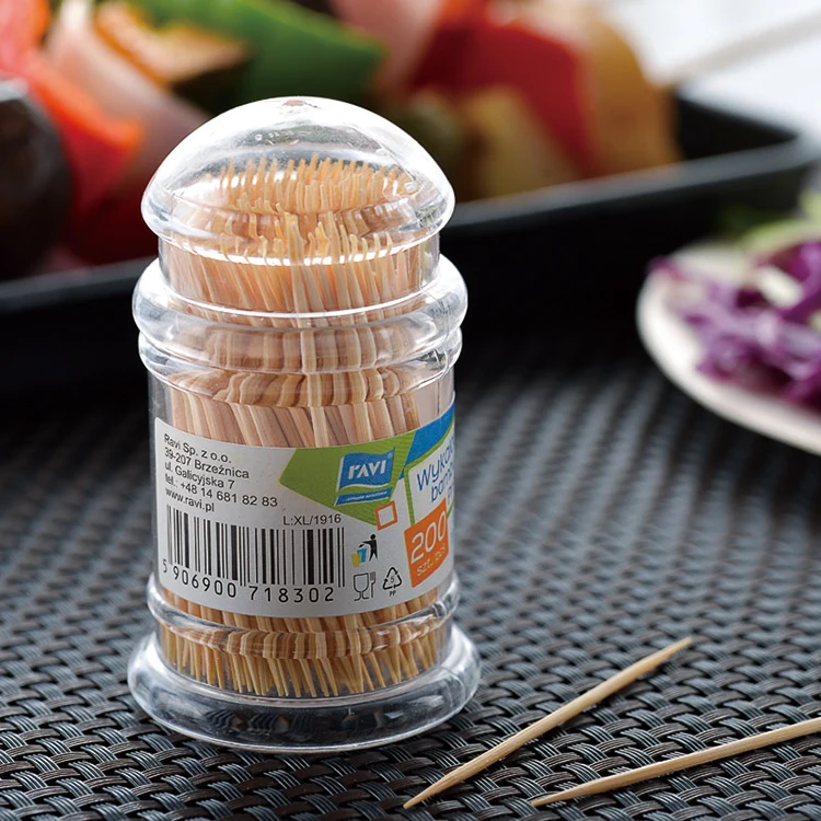 Superior Quality Disposable Bamboo Toothpick Custom Length Eco-Friendly Toothpick Wrap for Restaurants Free Sample Promotional