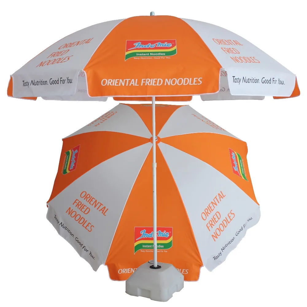 thick polyester fabric beach umbrella parasol with big air outlet hole