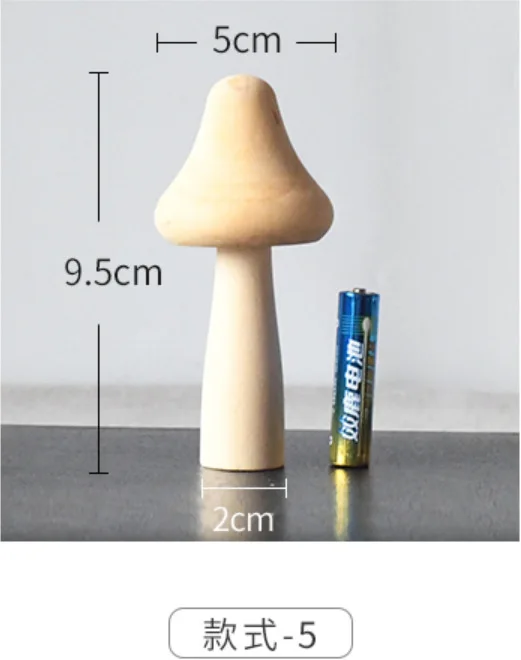 unfinished wooden mushroom shapes natural wood craft toys figures handmade sculpture kokeshi dolls materiales montessori doll