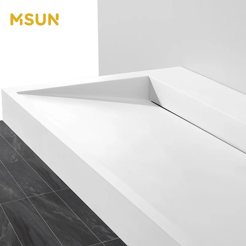 Полимерный камень для ванной комнаты с твердой поверхностью для использования в отеле, 5 звезд, для высококлассного коммерческого проекта