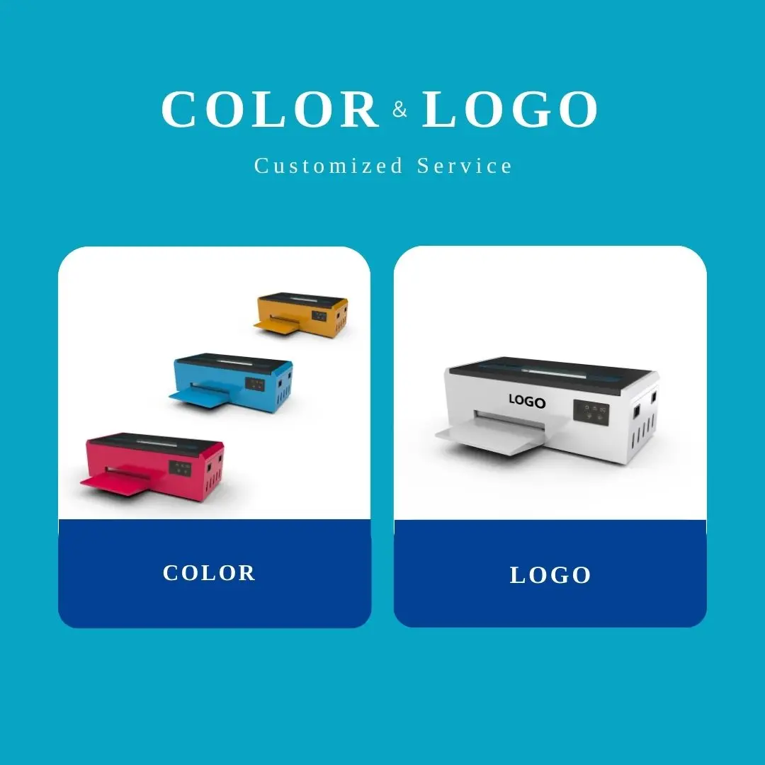 Erasmart L805 L800 Head Desktop 3D Digital Printer A4 Tshirt DTF Printer Printing Machine For Small Business With DTF Oven