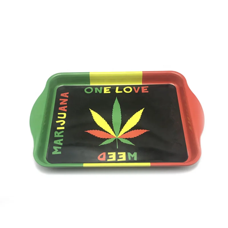 Custom Metal Tin Cigar Tray  Rolling Tray Tobacco for Smoking Ashtray