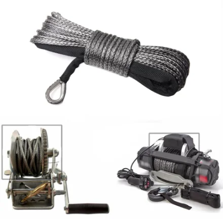 UHMWPE Waterproof/ 4X4 Off-road Double Braided  Vehicle Atv Utv Suv Truck Winch Synthetic Rope