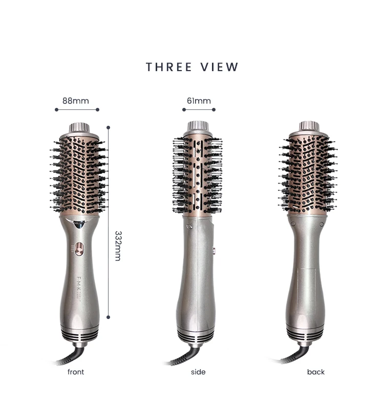 FMK Wholesale Hot Air Hair Volumizer Dryer Private Label Personal Use Blower Electric Hair Air Blowout Brush Dryer