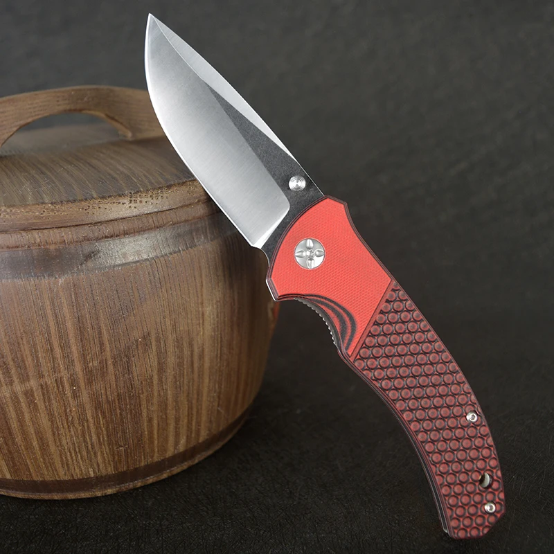 2023 High End Ball Bearing G10 Handle D2 Steel Tactics Survival Folding Knife