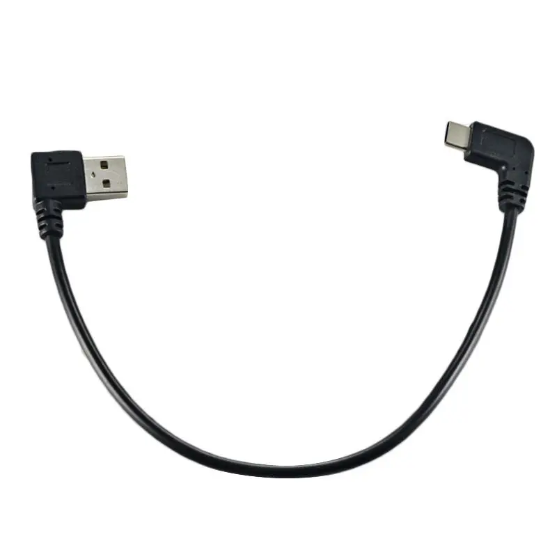 Прямой угол USB2.0 (Type-A) штекер к USB3.1 (Type-C) левый и правый USB синхронизация данных зарядный кабель соединитель