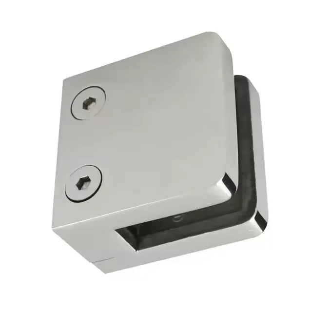 Bathroom Shower Glass Clamp  Hardware Fittings Flat Curved Stainless Steel Glass Shower Door Clip Clamp
