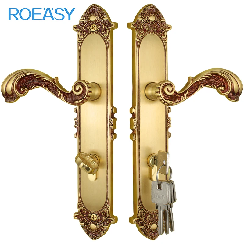  ROEASY латунный материал розово-золотая ручка дверной замок для homeGD-