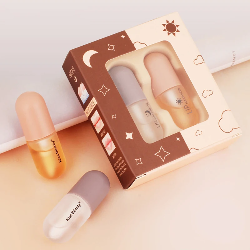 2 Pcs/set Plant Extract Moisturizing Repairing Plumping Lips Improving Lip Lines Ginger Mint Lip Balm