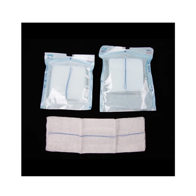 
Vacuum packaging 100 cotton medical absorbent sterile gauze swab 