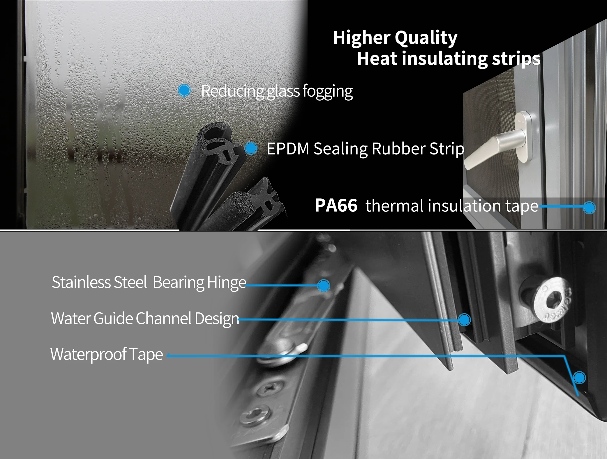 House window Ventanas de aluminio Aluminum Swing Push Out Windows with double glazed