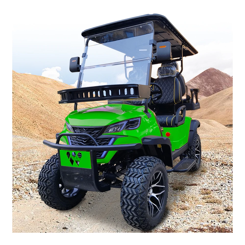 4 Person 72v electric lifted golf cart off road buggy with lithium battery