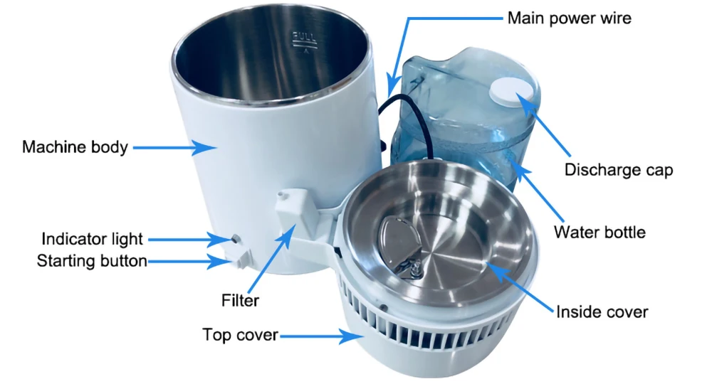 AliGan Dental Equipment High quality 4L automatic distiller medical portable Sterilization Autoclave distilled water machine