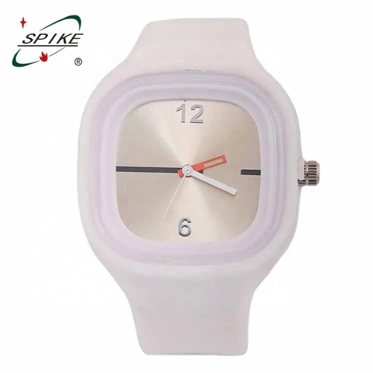 Square oem jelly watch silicone bracelet silicone watch in different colors
