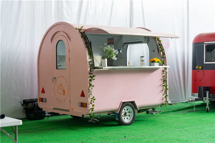 YITUO Round shape Food vending carts for sale mobile fast food bakery trailer