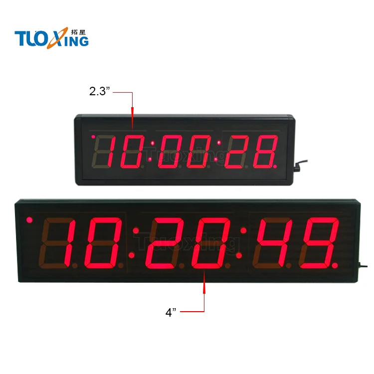 4 inch 6 digits led digital timer WIFI calibration clock