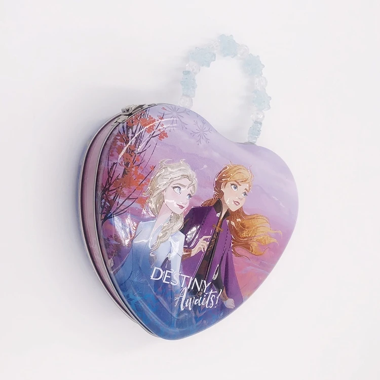 Heart Shaped Container Empty Jars Portable Cosmetic Metal Tin Box