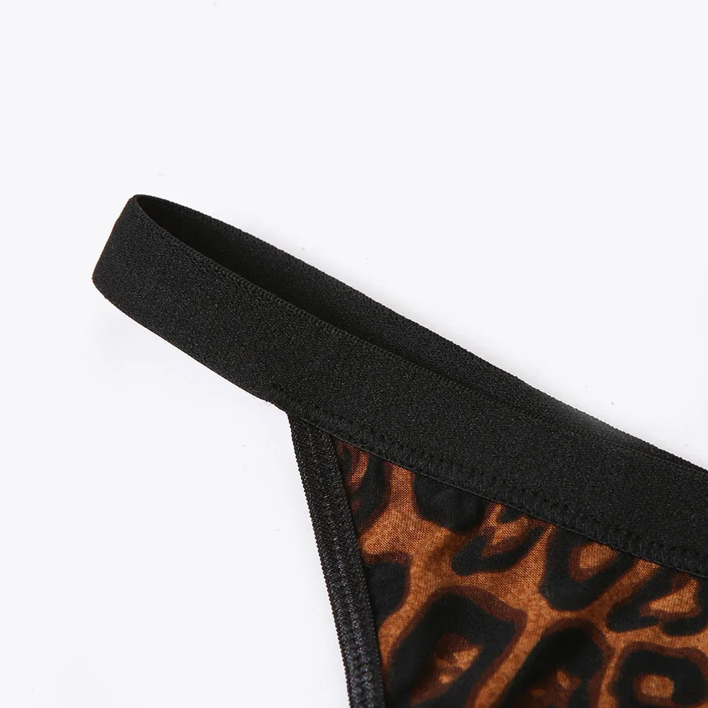 Горячая Распродажа 2022, высококачественное леопардовое женское белье из трех предметов, комплект нижнего белья с подвязками