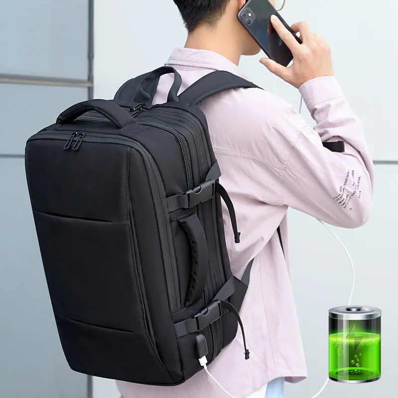 Xianghui 2024 Customizable Large Expansion Backpack Multifunctional USB Charging Sport Fashionable Travel Gym Use Free Sample