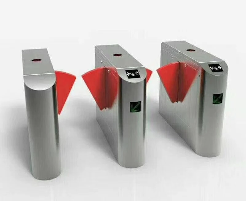 Finger print access control system automatic flap barrier gate