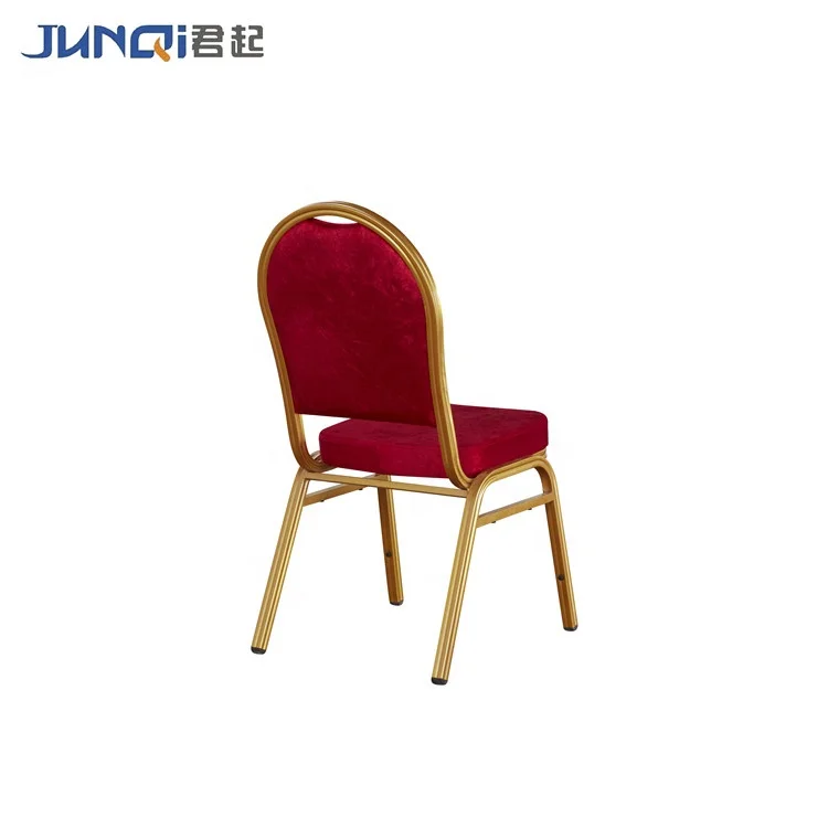 Низкая цена, прочный высококачественный стальной металлический Банкетный Штабелируемый стул для отеля, ресторана