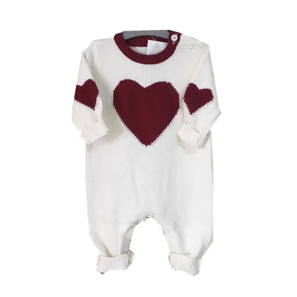 
wholesale bodysuit clothes girls knitted organic cotton baby romper 