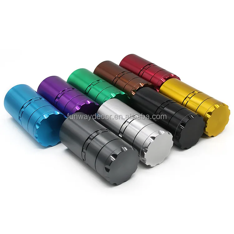 New 50mm Aluminum Alloy Herb Grinder With Storage Jar 5 layers Multifunctional Metal Cigar Grinder for Smoking Accessories
