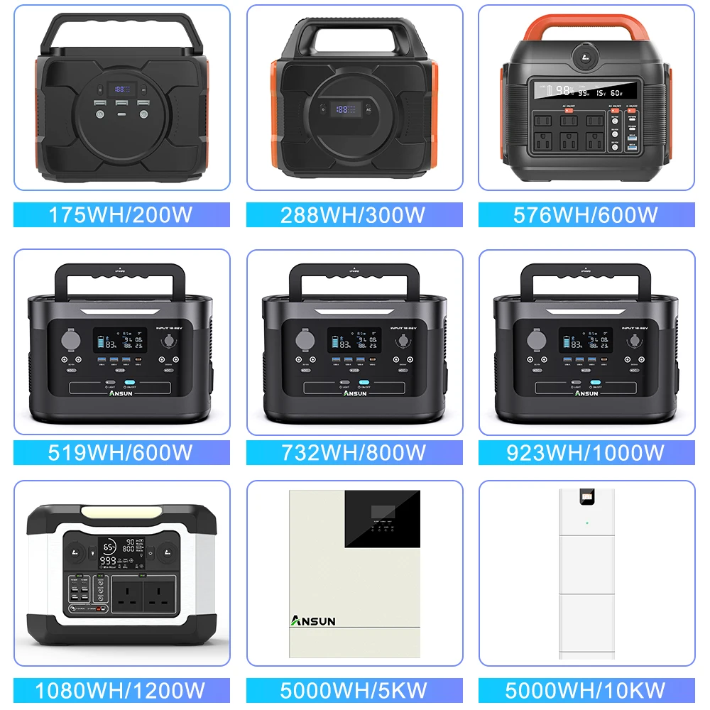 Ansun Hot 1000W power bank station portable charger with pd100w fast charger