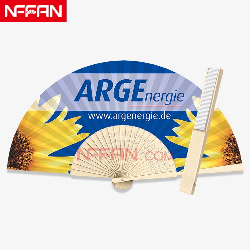 Chinese Personalized Mini Bamboo Folding Hand Fans Custom Design Printed