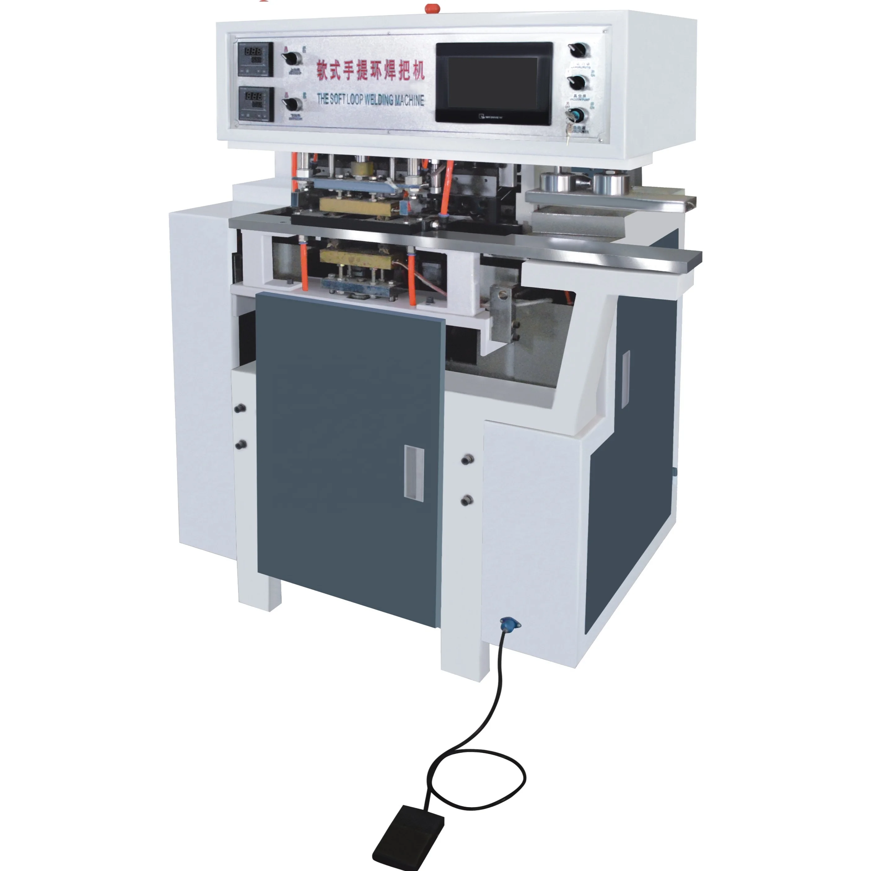 plastic film handle soft loop bag making welding machine