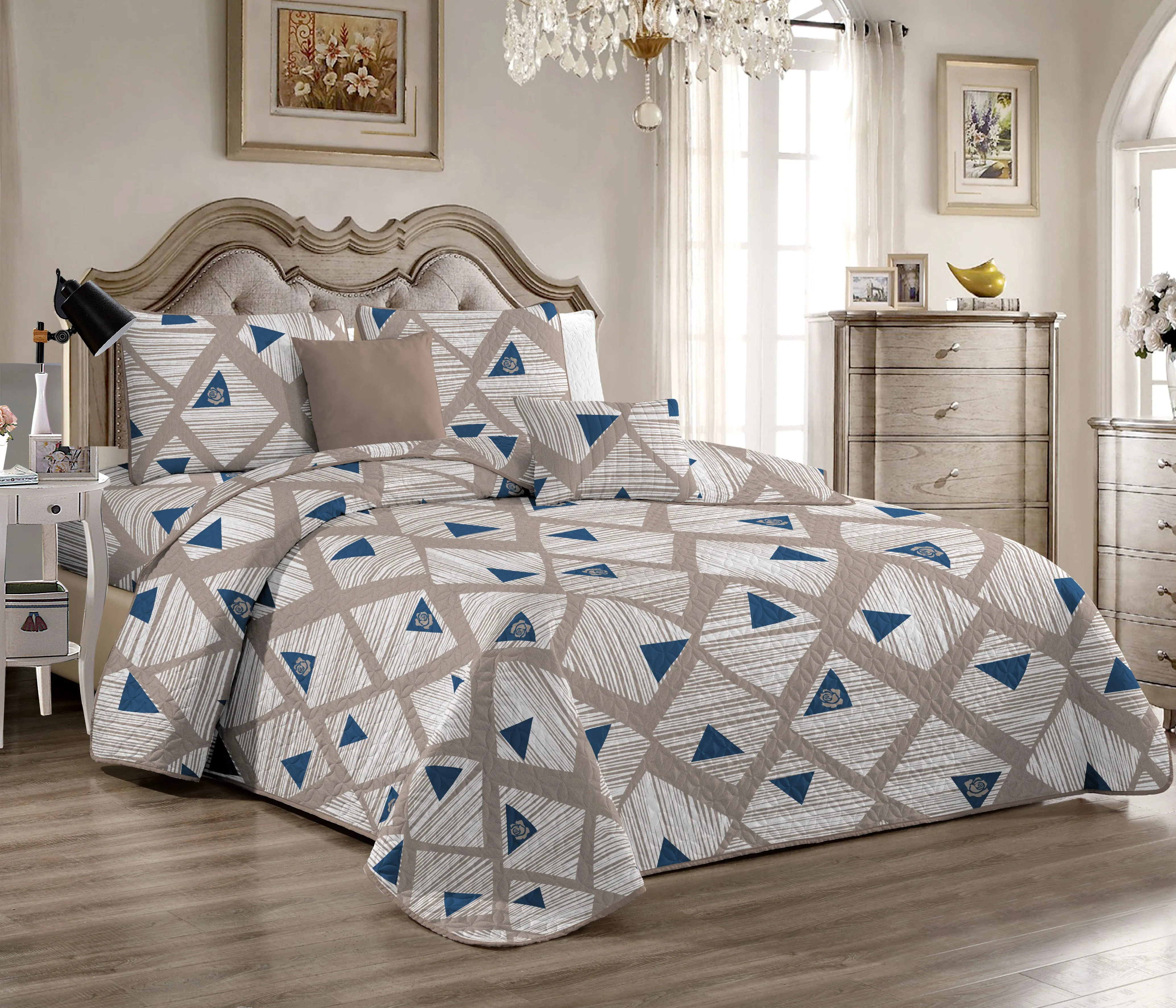 Aoyatex Печатных Лоскутное покрывало нового дизайна 5 шт./набор индивидуальный дизайн хлопок/поли-наполнитель печать одеяло